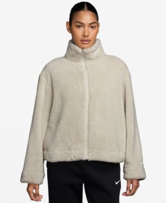 Womens Essential Sherpa High Pile Fleece Jacket