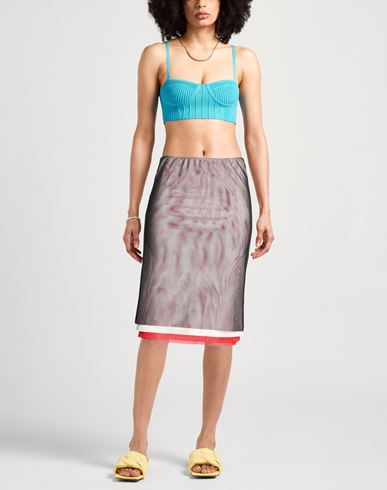 Woman Midi skirt Black Size 8 Polyester, Elastane