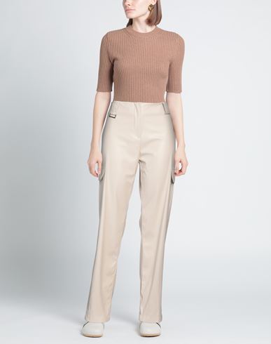Woman Pants Ivory Size 4 Polyester, Polyurethane