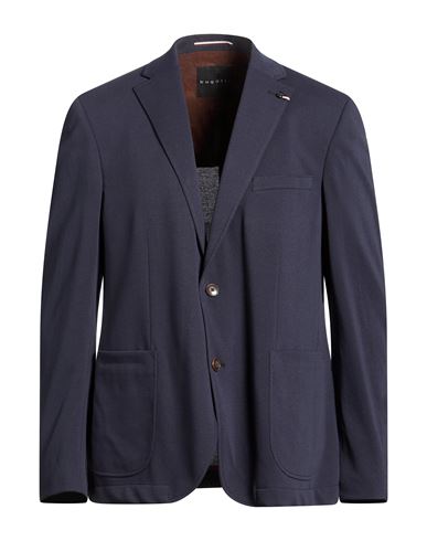 Man Blazer Blue Size 46 Cotton, Polyester