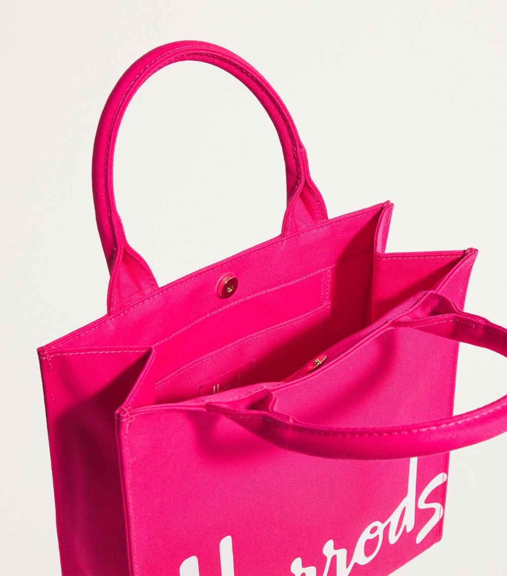 Harrods Small Cotton Logo Tote Bag