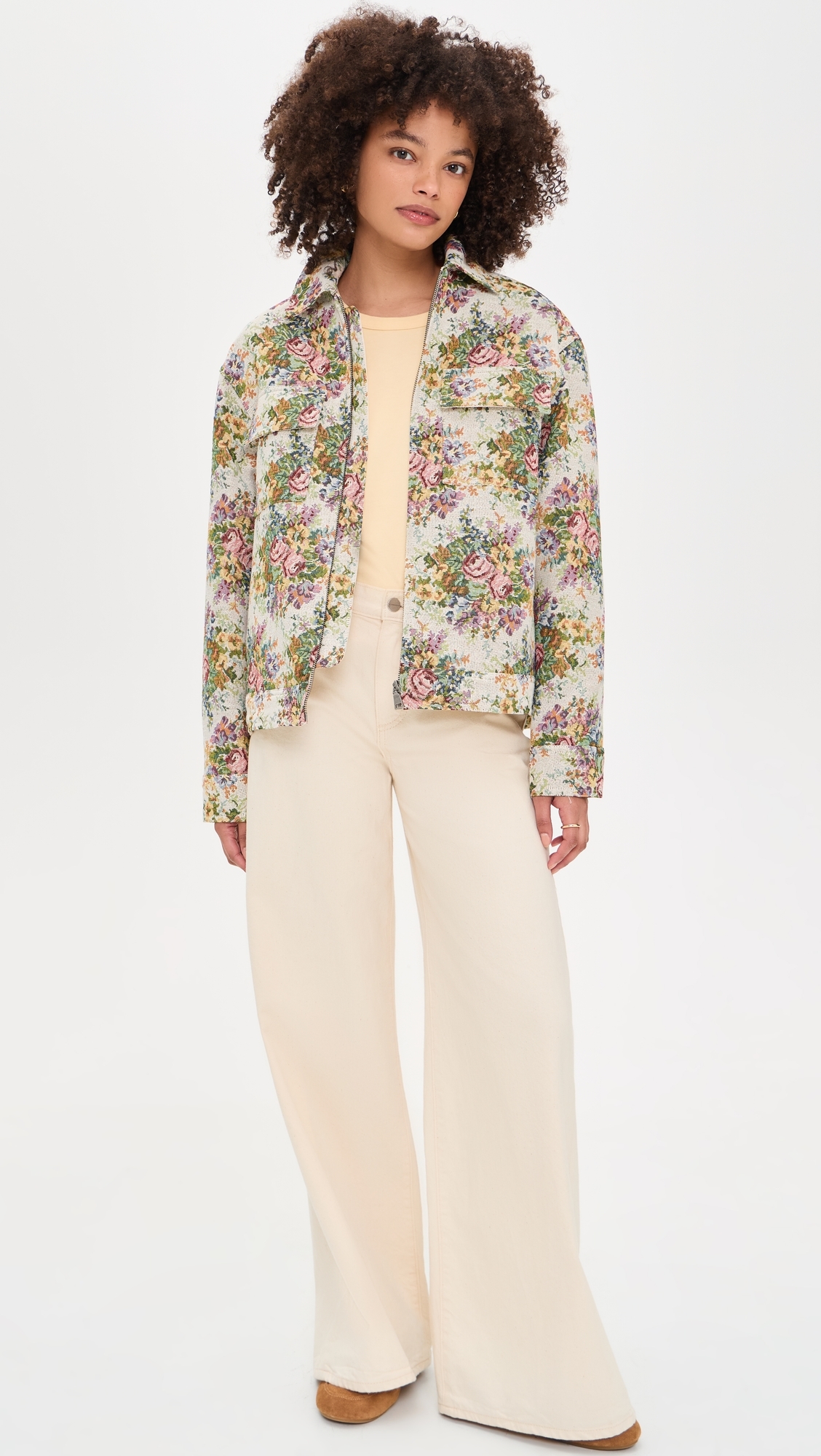 The Birdie Jacket Floral Jacquard