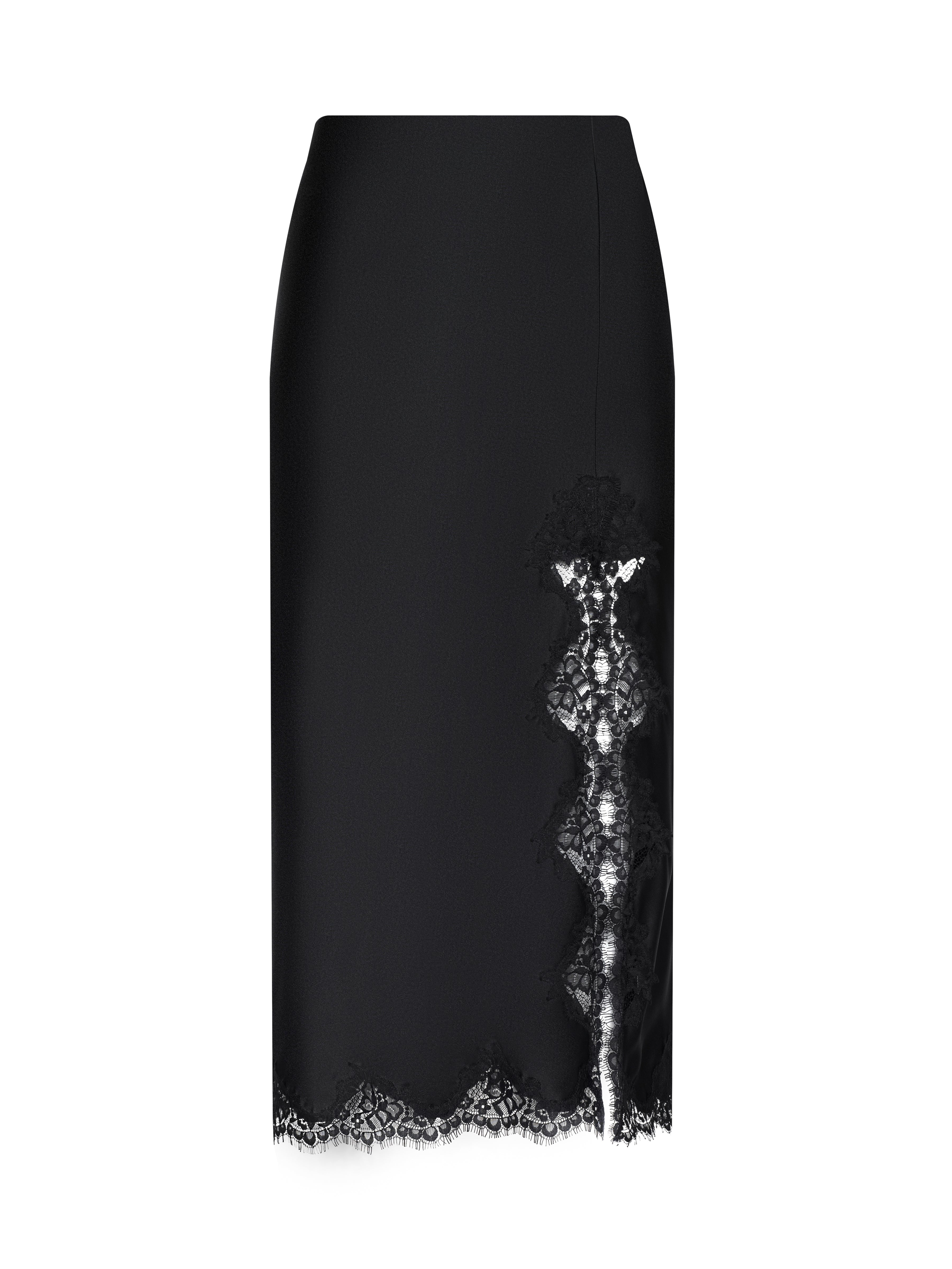 Tico Silk Lace Skirt In Black