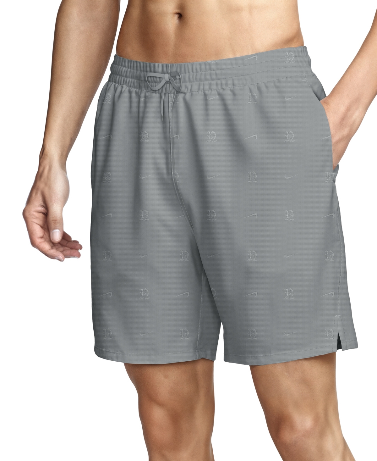 "Men's Breaker Lux Letter 7"" Volley Swim Short - Wolf Gray"