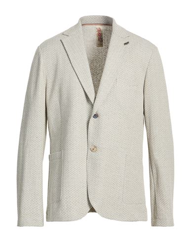 Man Blazer Light green Size 44 Cotton, Polyester, Viscose, Linen, Elastane