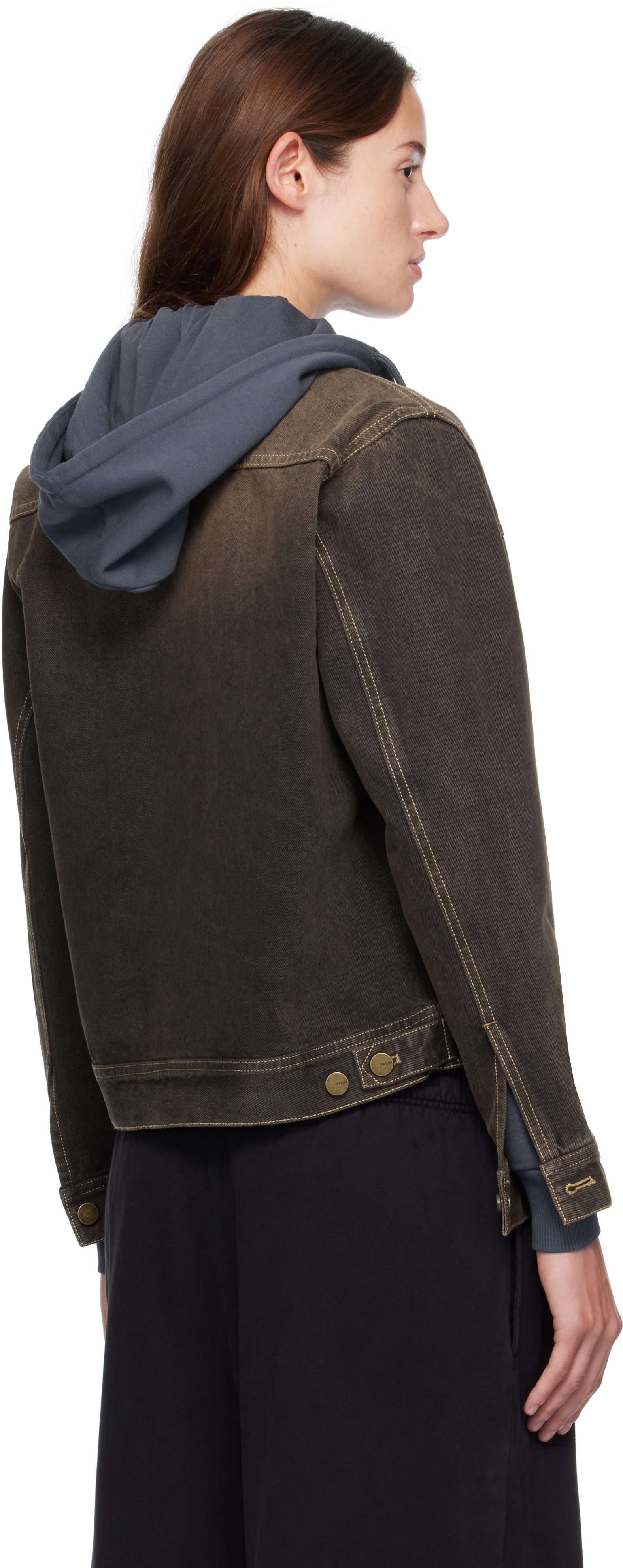 Brown Overdyed Arch Denim Jacket