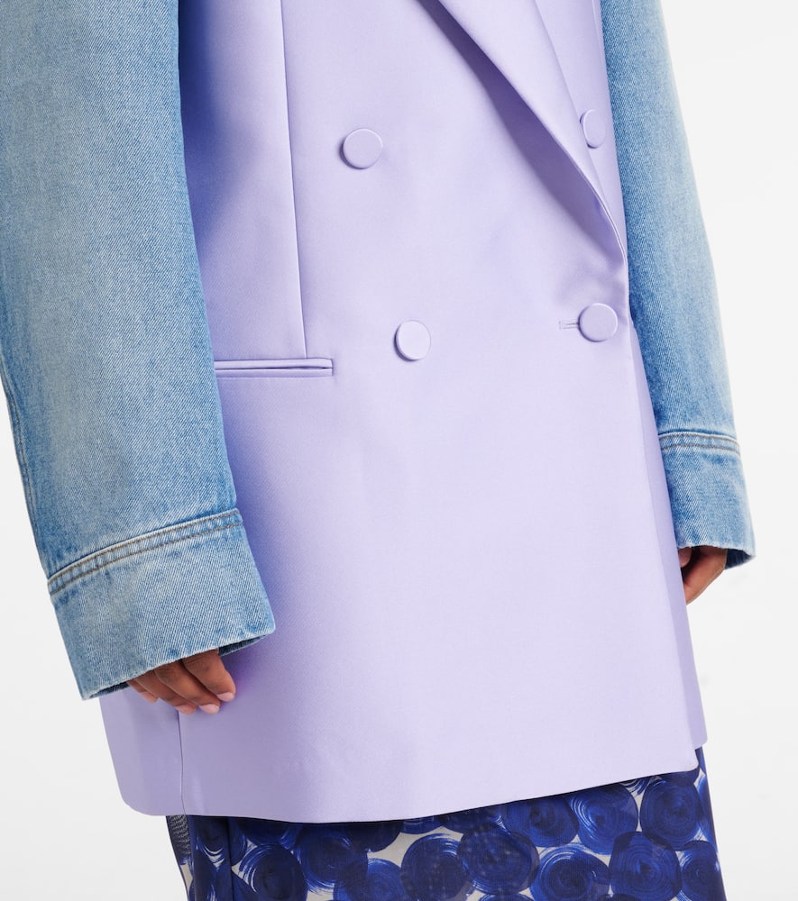 Denim-trimmed blazer