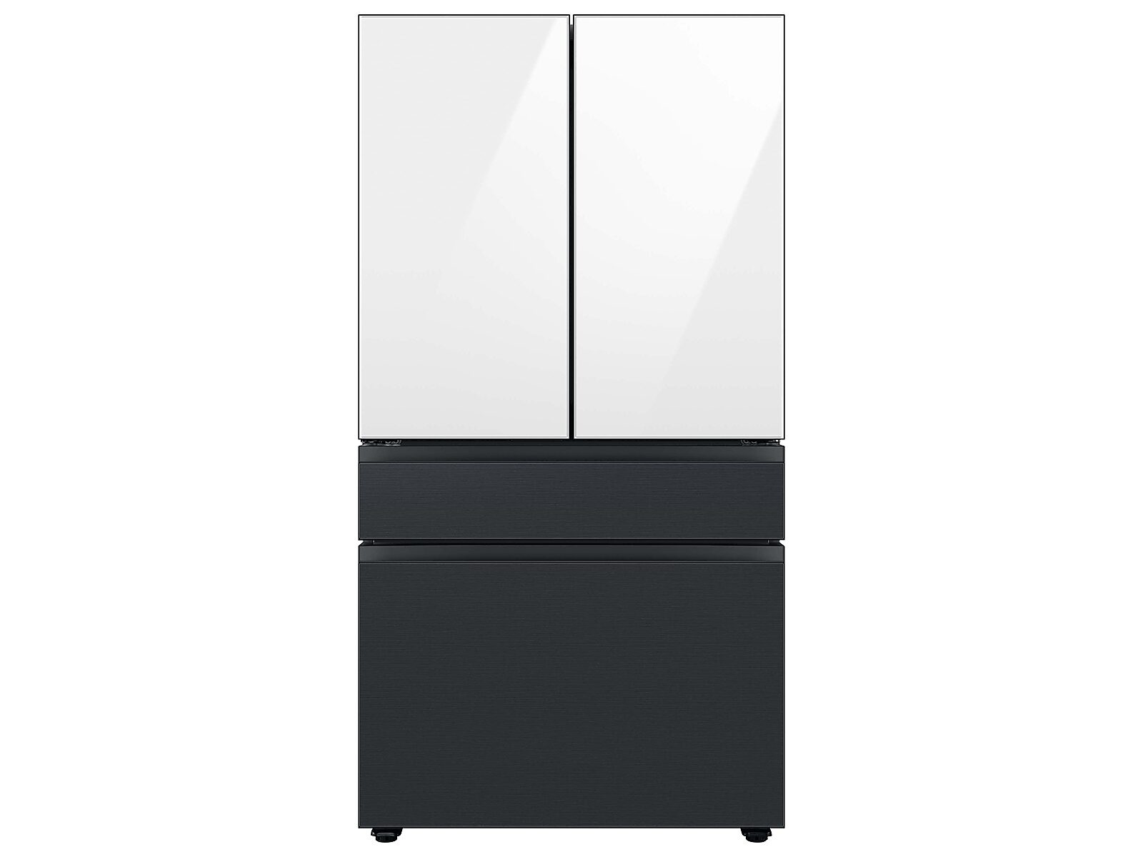 Bespoke 4-Door French Door Refrigerator Panel in Matte in Black Steel - Bottom Panel(RA-F36DB4MT/AA)