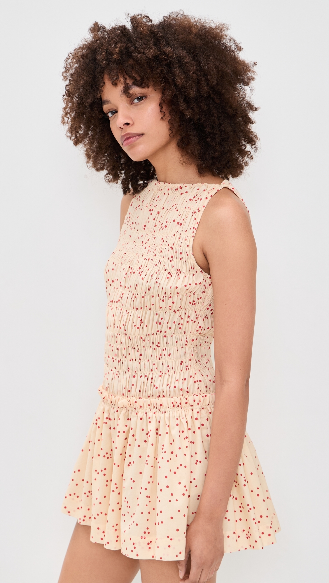 Gala Mini Dress Linnea Dot Panna