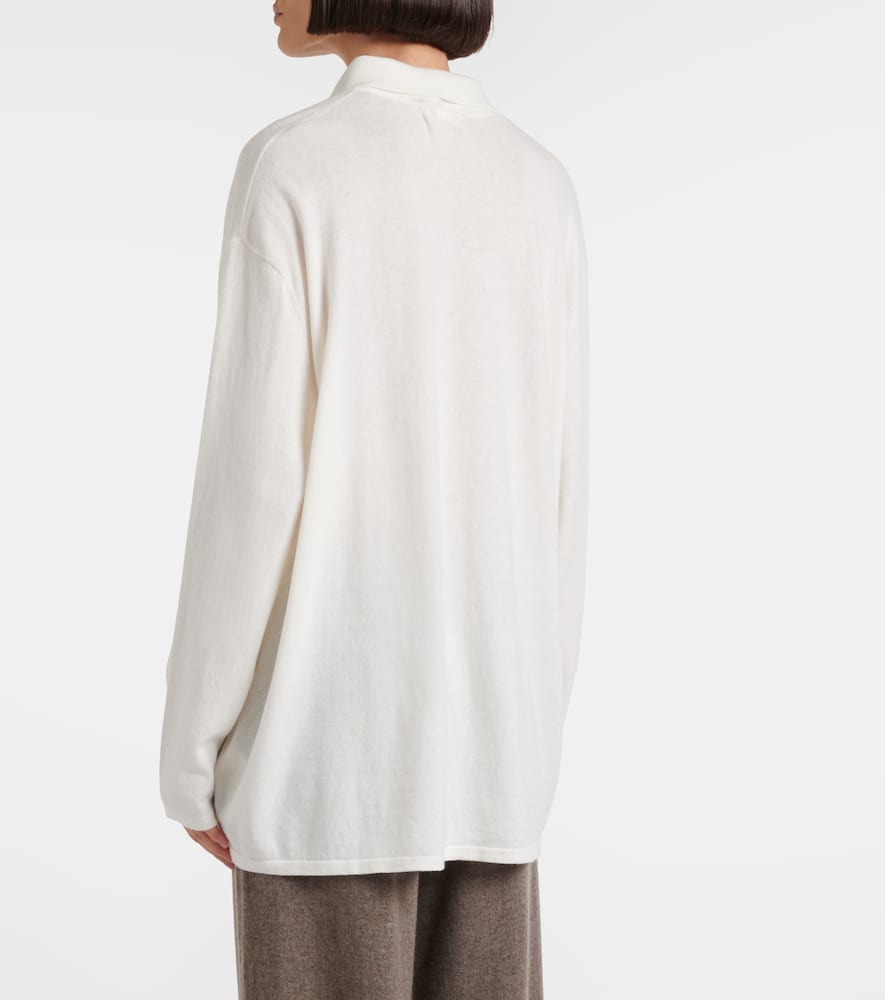 Caisa cotton and cashmere polo sweater