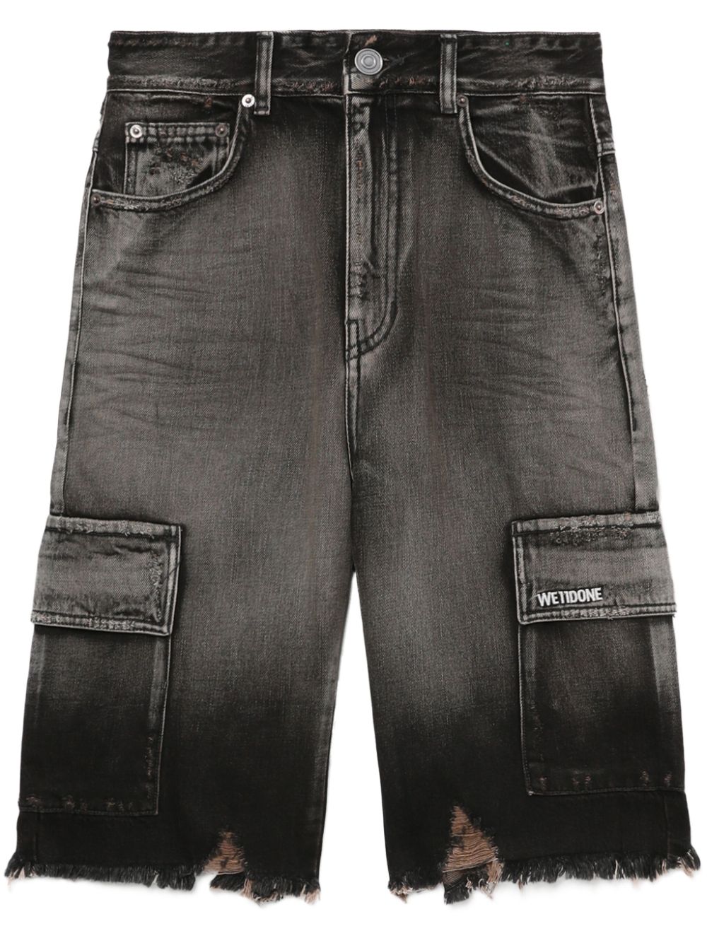 Gradient black jorts