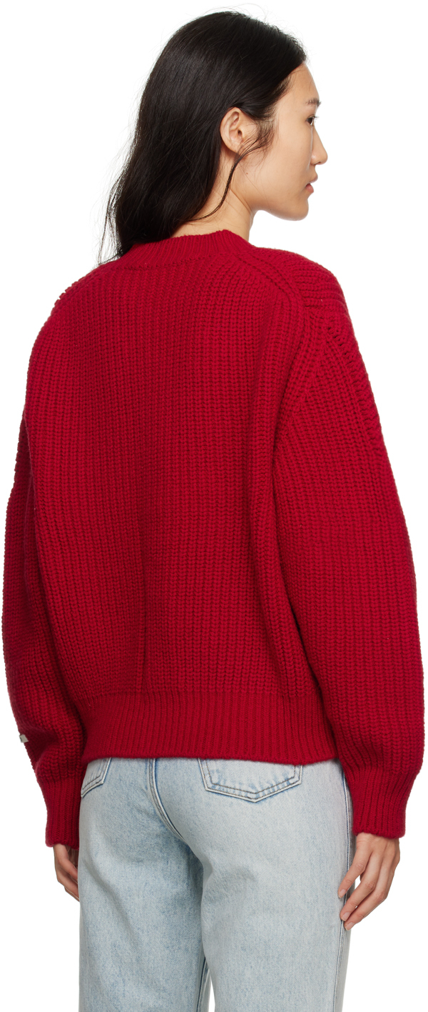 Red Chunky Cardigan