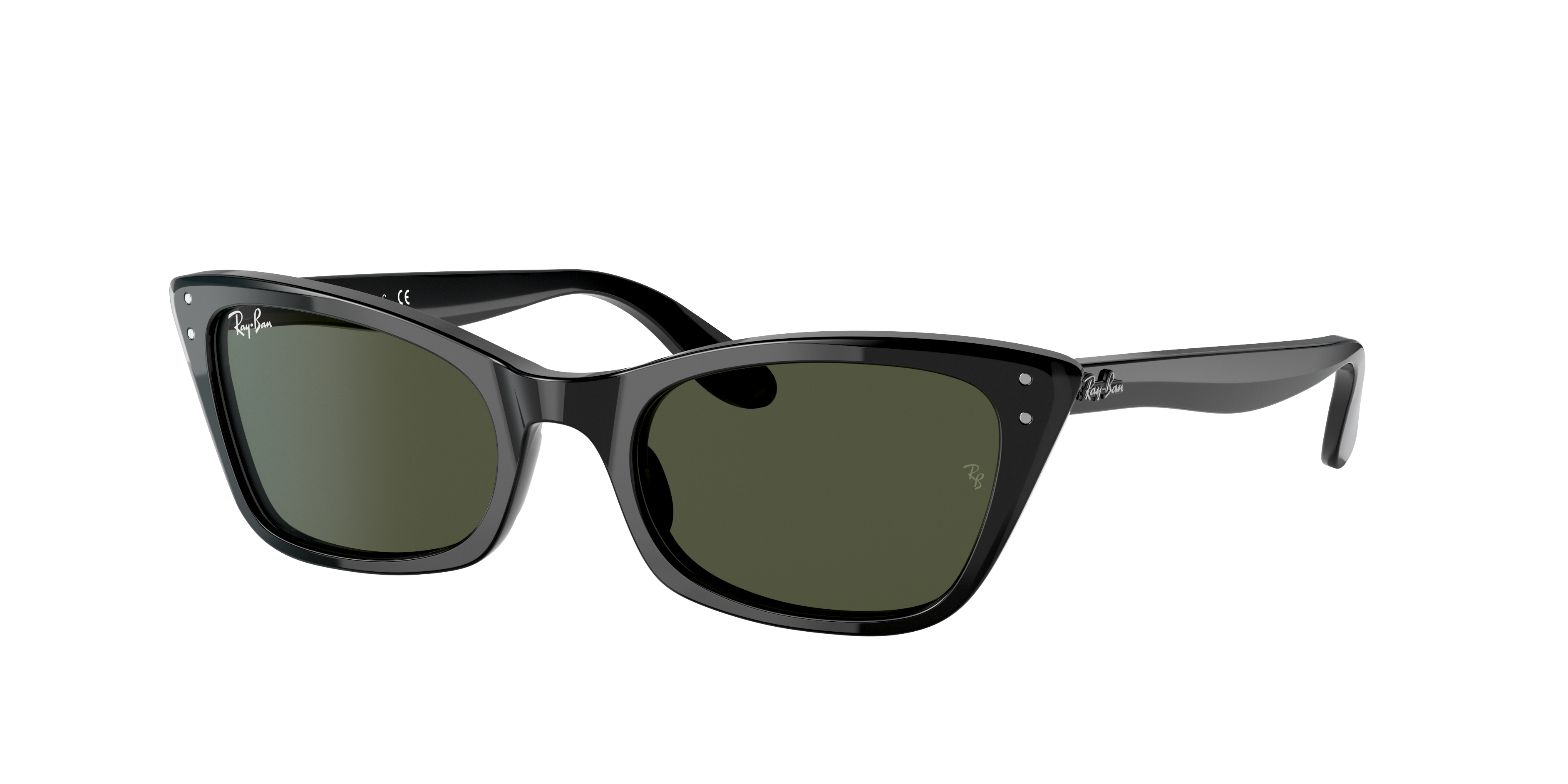 Ray-Ban Woman Sunglass RB2299 Lady Burbank - Frame color: Black, Lens color: Green