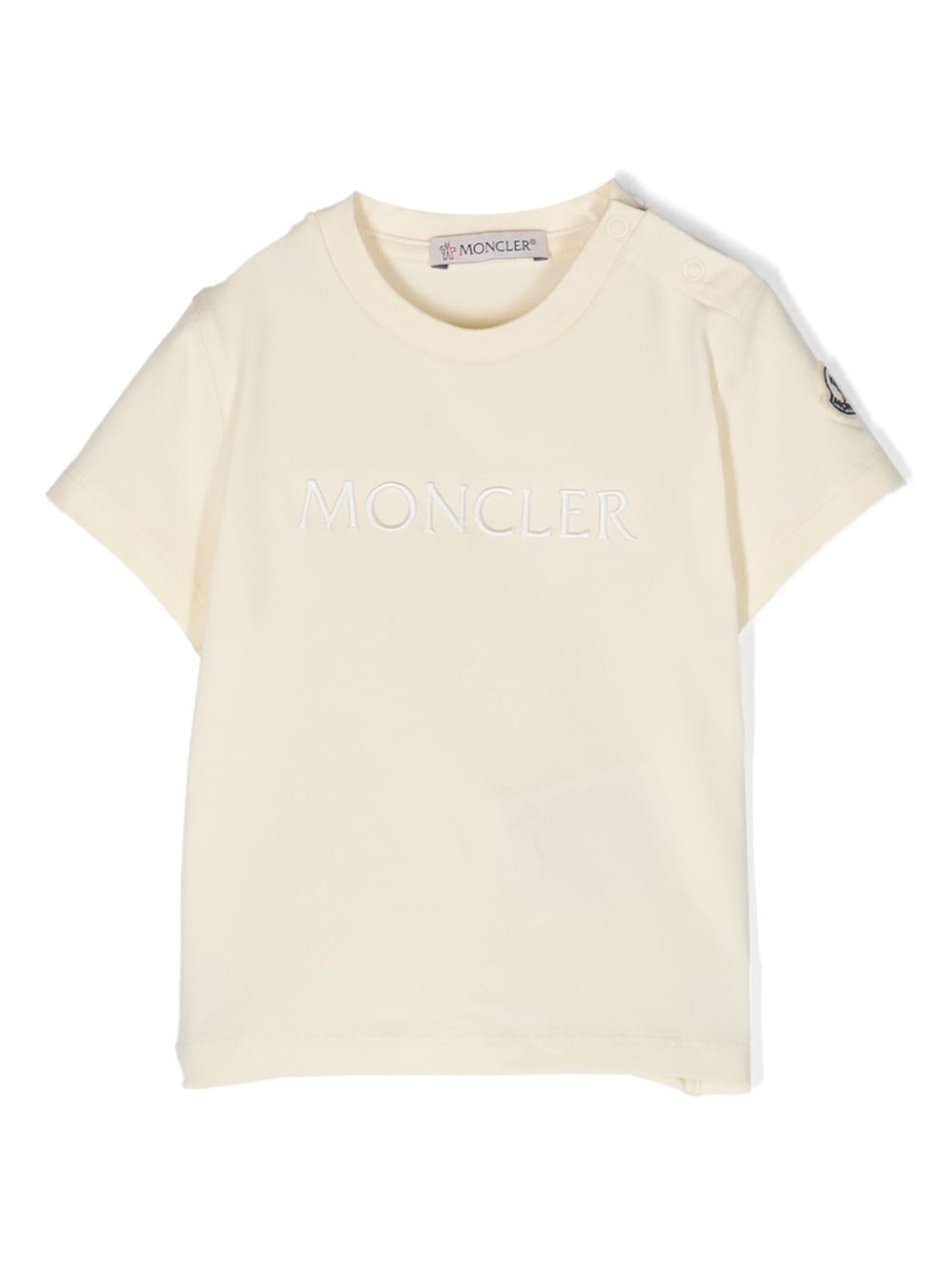 Logo-embroidered jersey T-shirt - Yellow