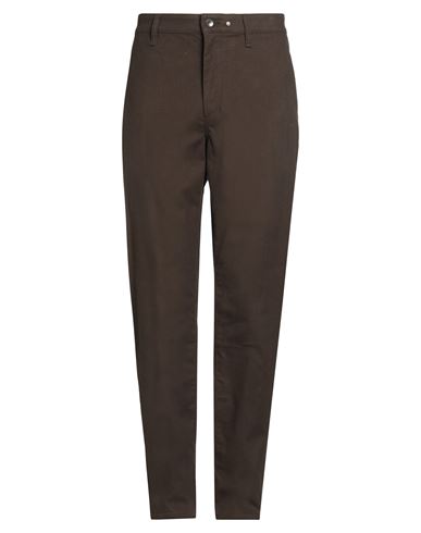 Man Pants Dark green Size 30 Cotton, Polyester, Elastane