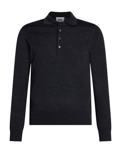 Man Sweater Charcoal Size 36 Merino Wool