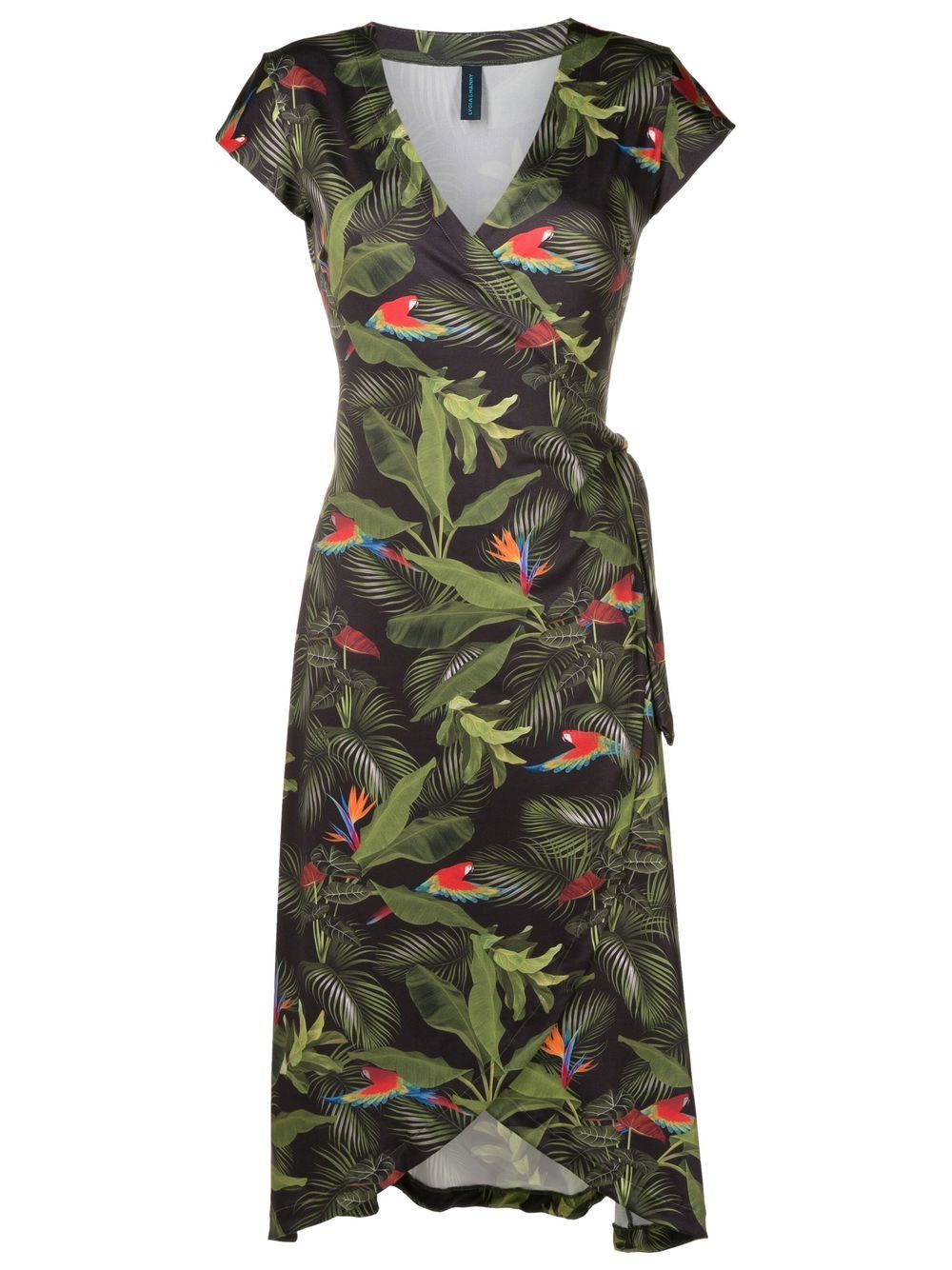 Falcão botanical-print dress - Green