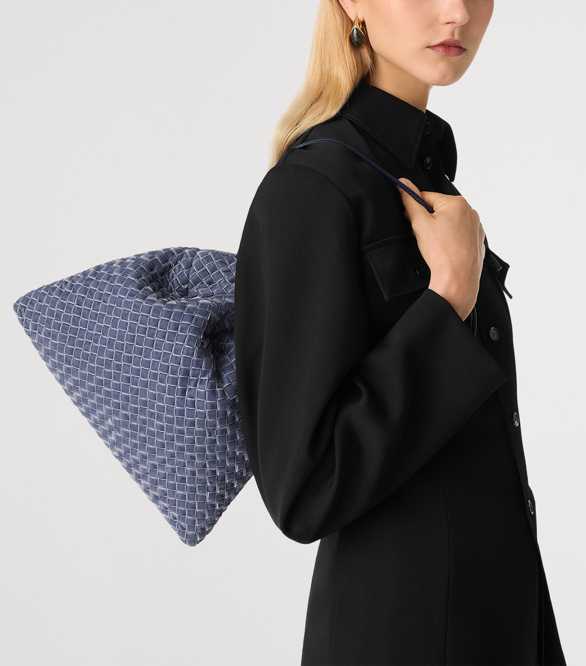 Velvet Lambskin Dustbag Shoulder Bag