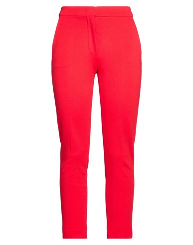 Woman Pants Tomato red Size 12 Viscose, Polyamide, Elastane