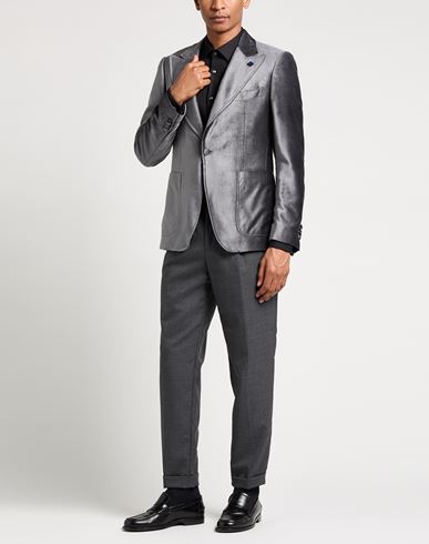 Man Blazer Grey Size 42 Cotton, Linen