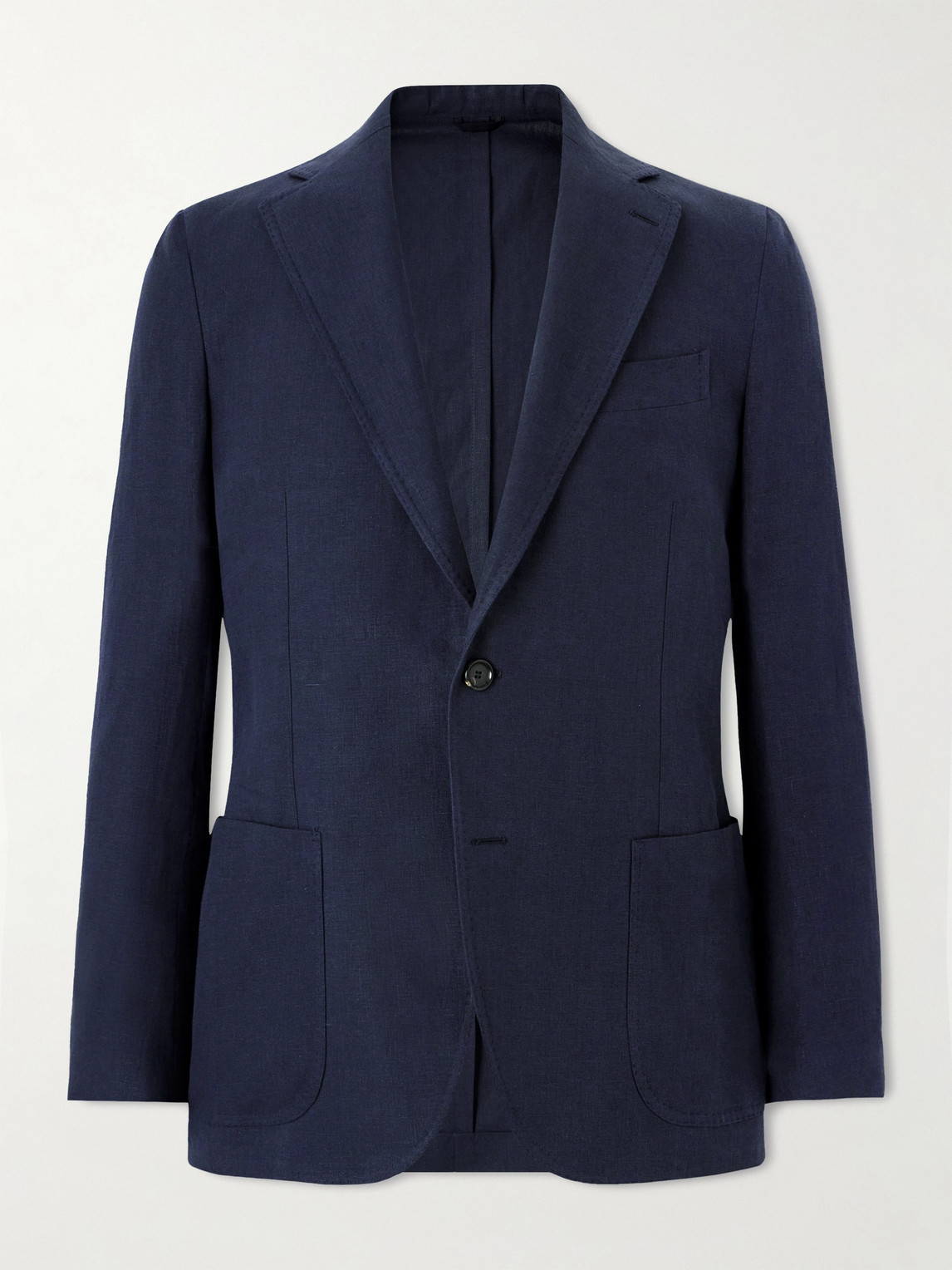 Linen Single-Breasted Blazer