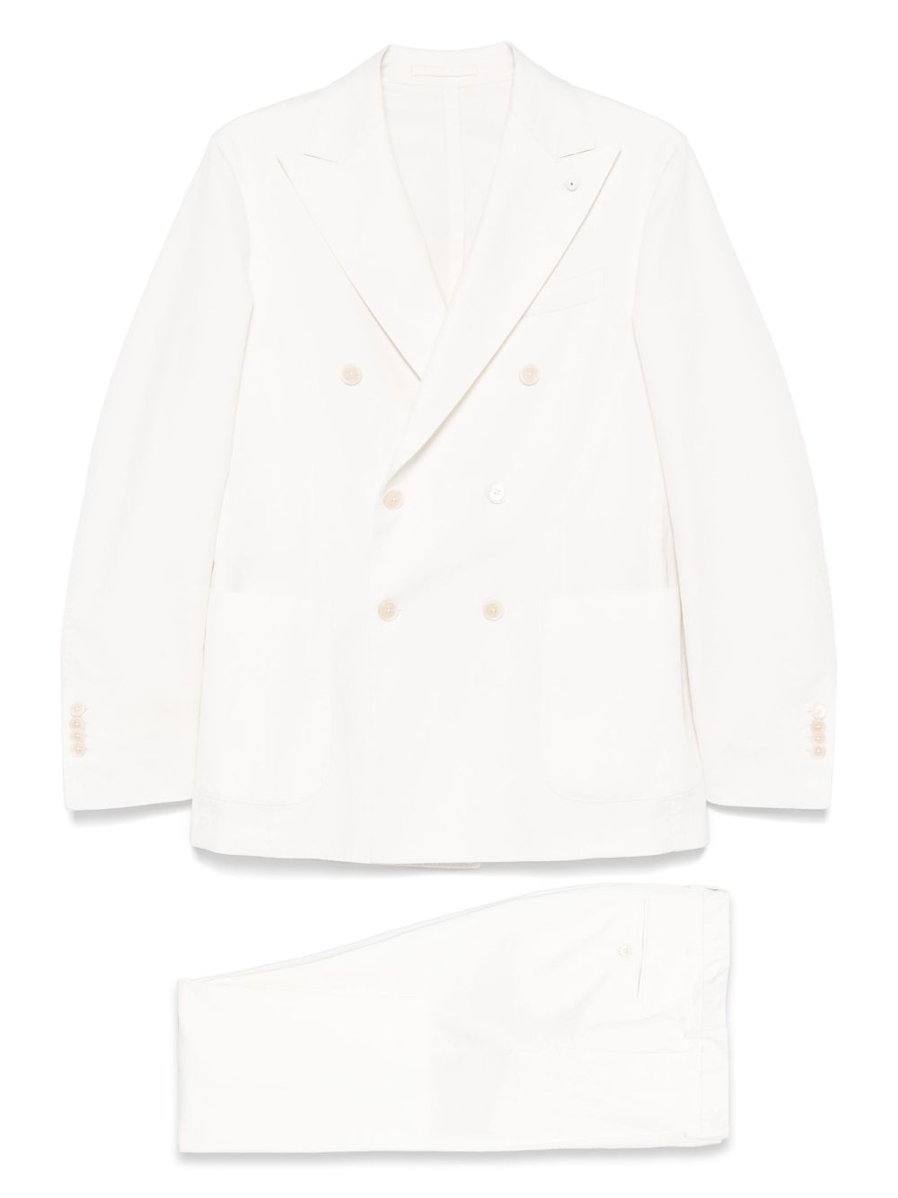 LUIGI BIANCHI MANTOVA slub-texture suit - Neutrals