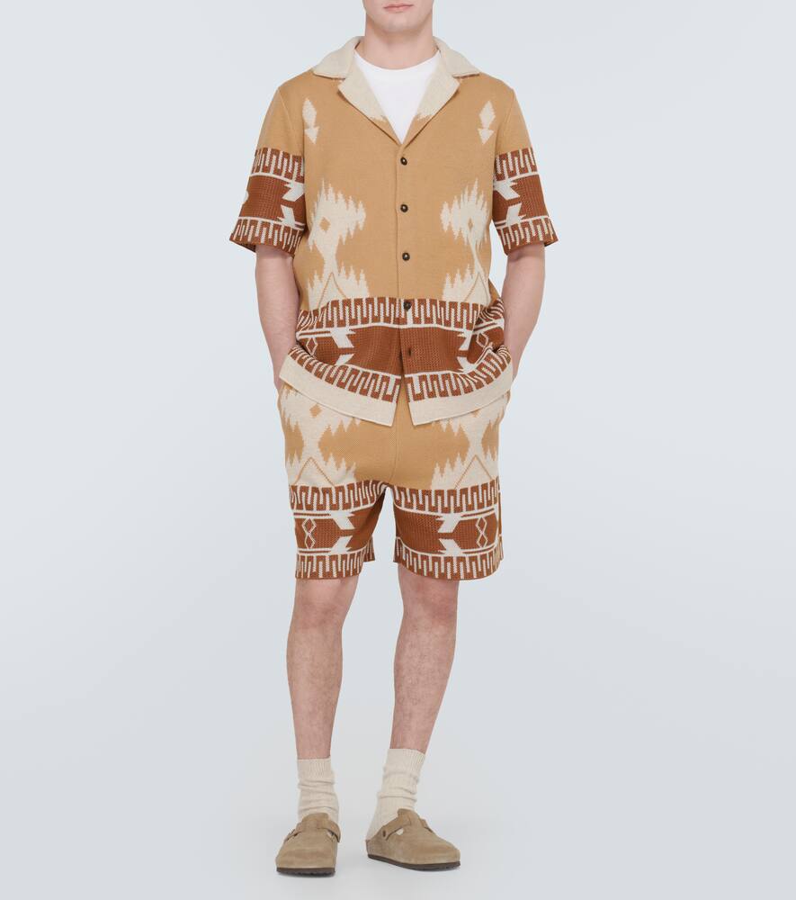 Alanui Icon Piquet cotton jacquard shorts
