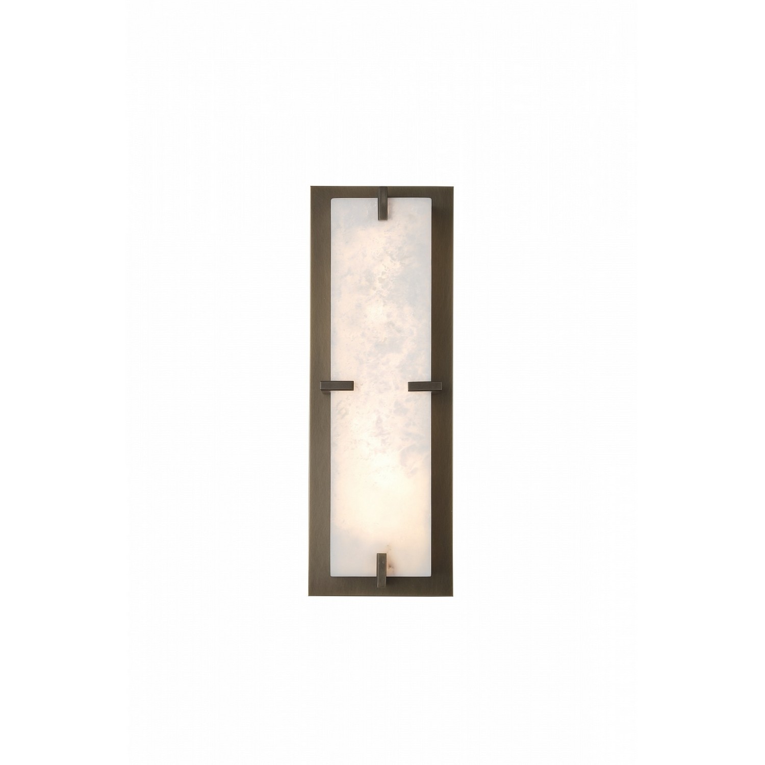 Alabaster Aged Brass LED Wall Sconce from the Sedona Collection