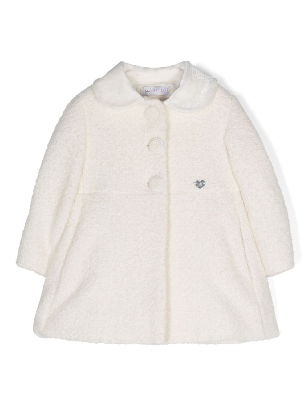 Logo-plaque single-breasted coat - Pink