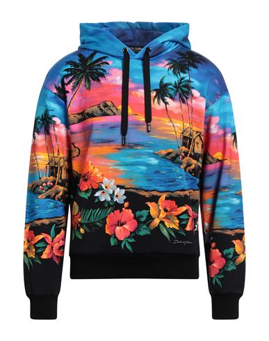 Man Sweatshirt Azure Size 34 Cotton, Elastane