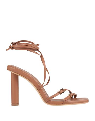 Woman Sandals Brown Size 11 Leather