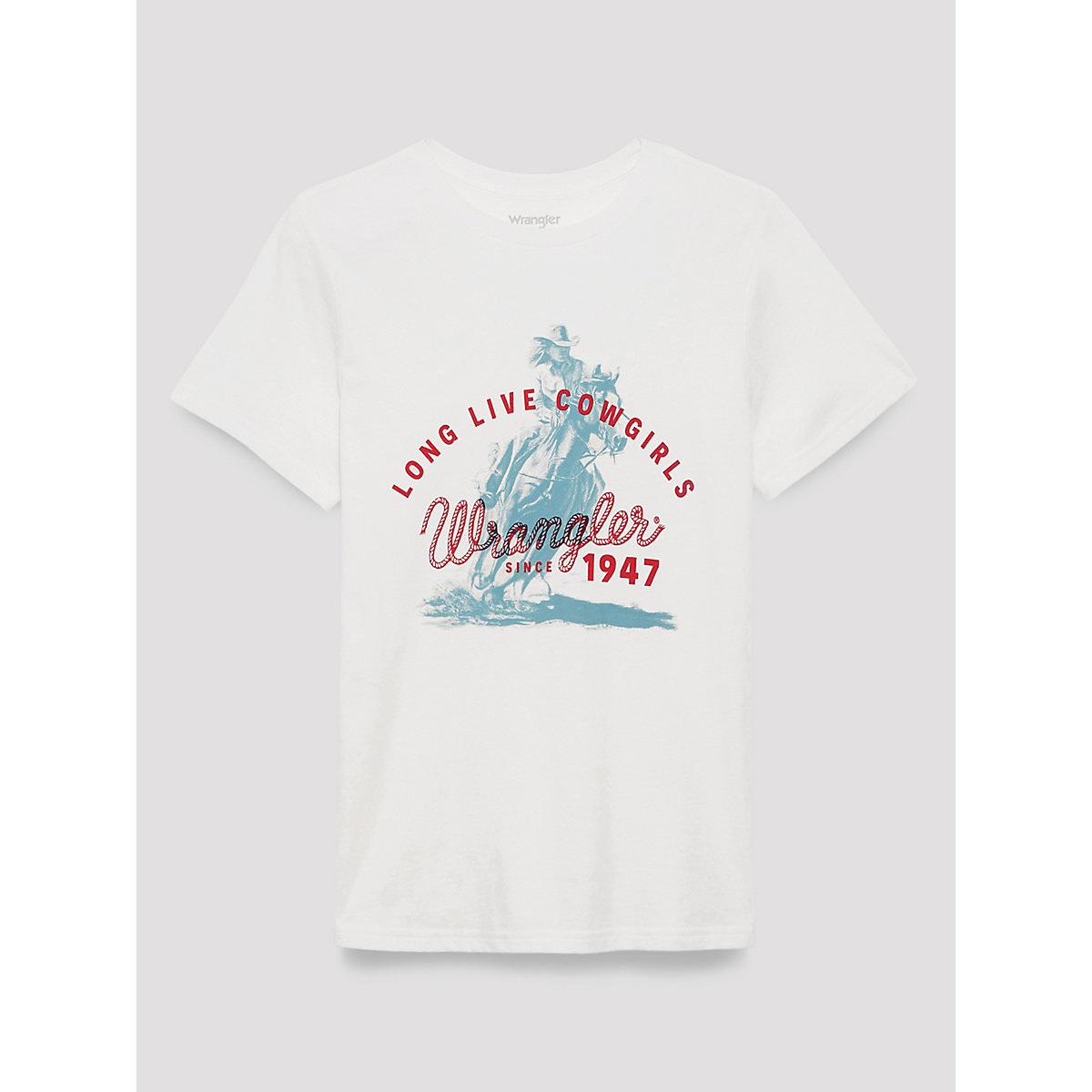 Sprinting Cowgirl Reg Fit Graphic Tee in Bright White Heather