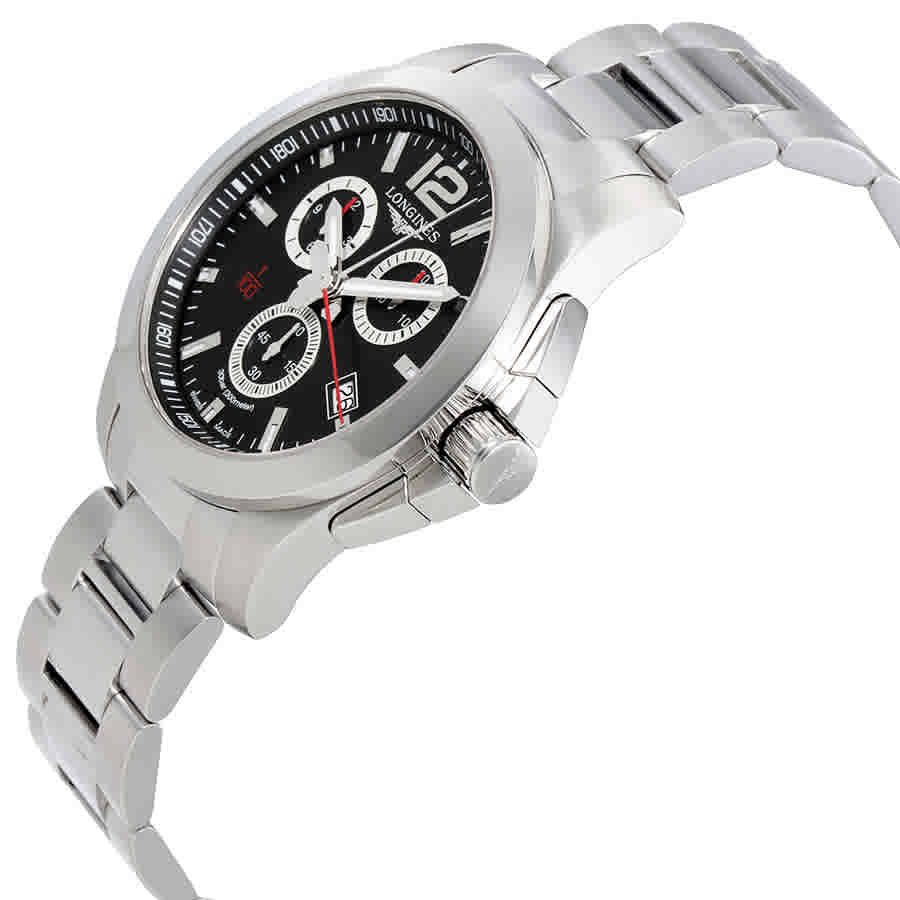 Conquest Chronograph Black Dial Mens Watch L38004566