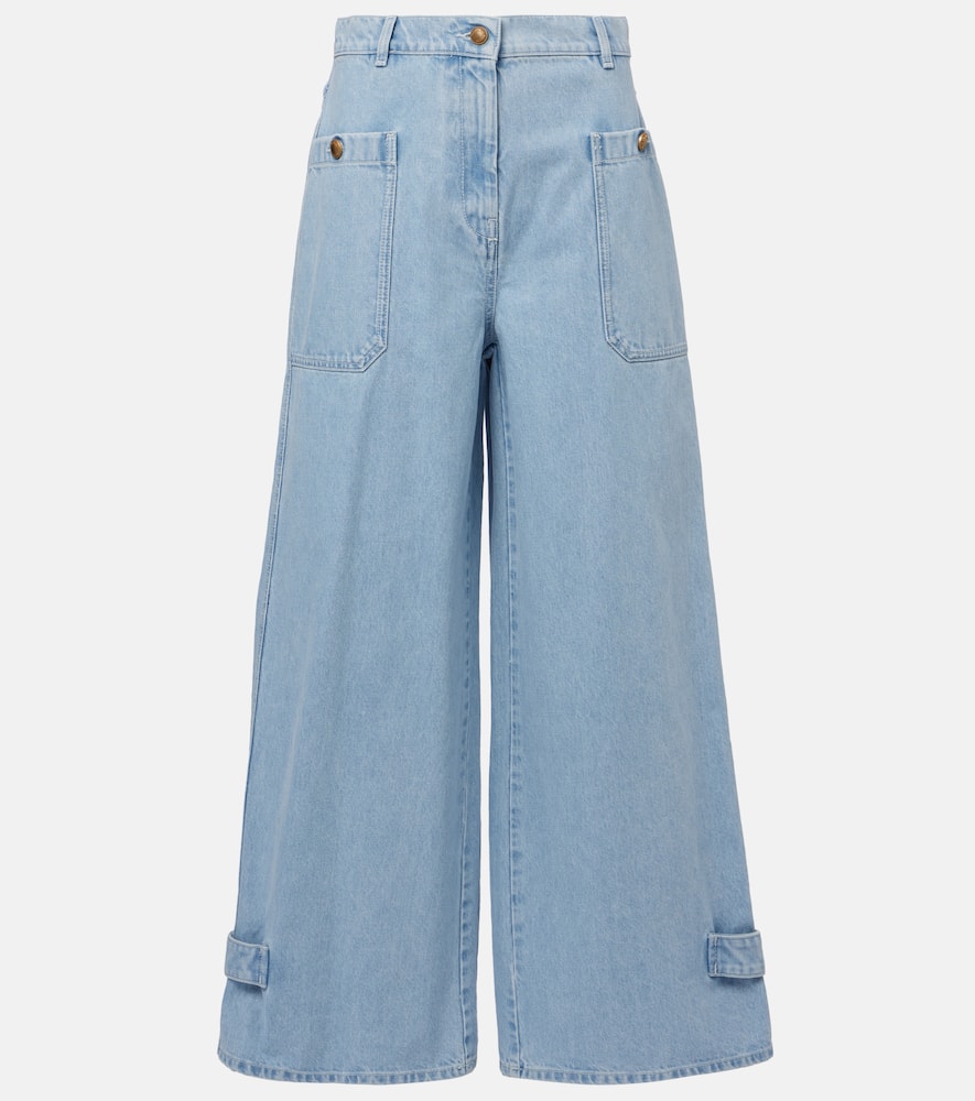 Pugnale high-rise wide-leg jeans