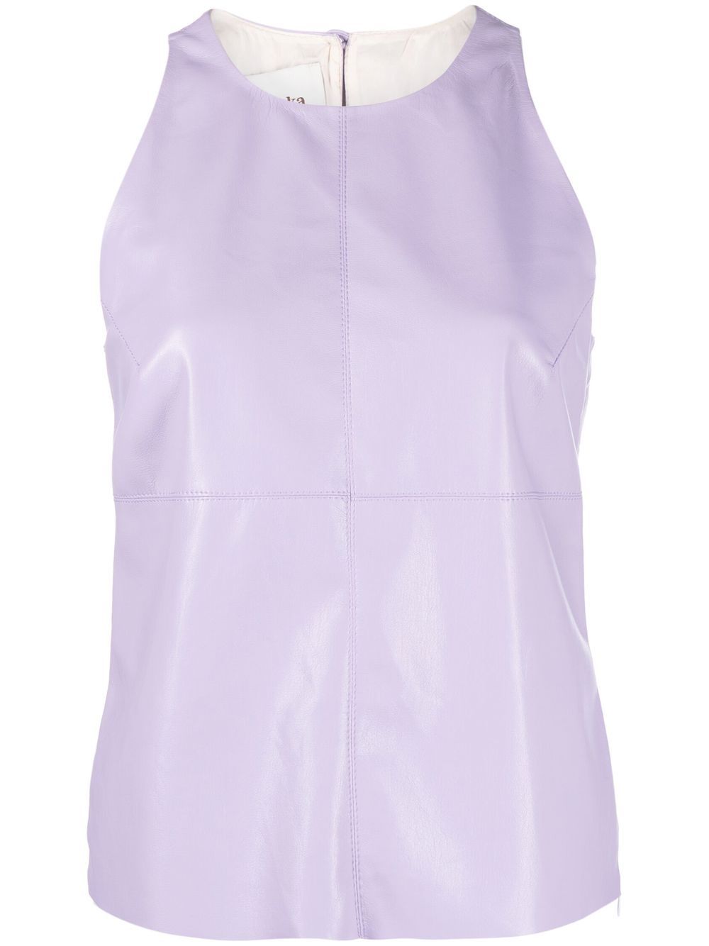 Teza panelled sleeveless top - Purple