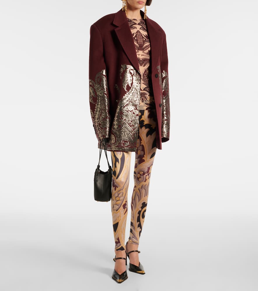 X Etro Baroque paisley leggings