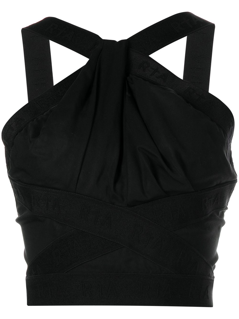 Bruna open back top - Black