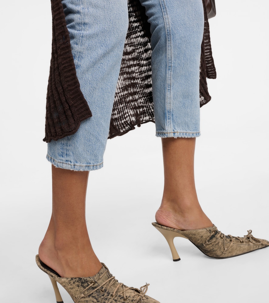 Riley high-rise cropped straight jeans