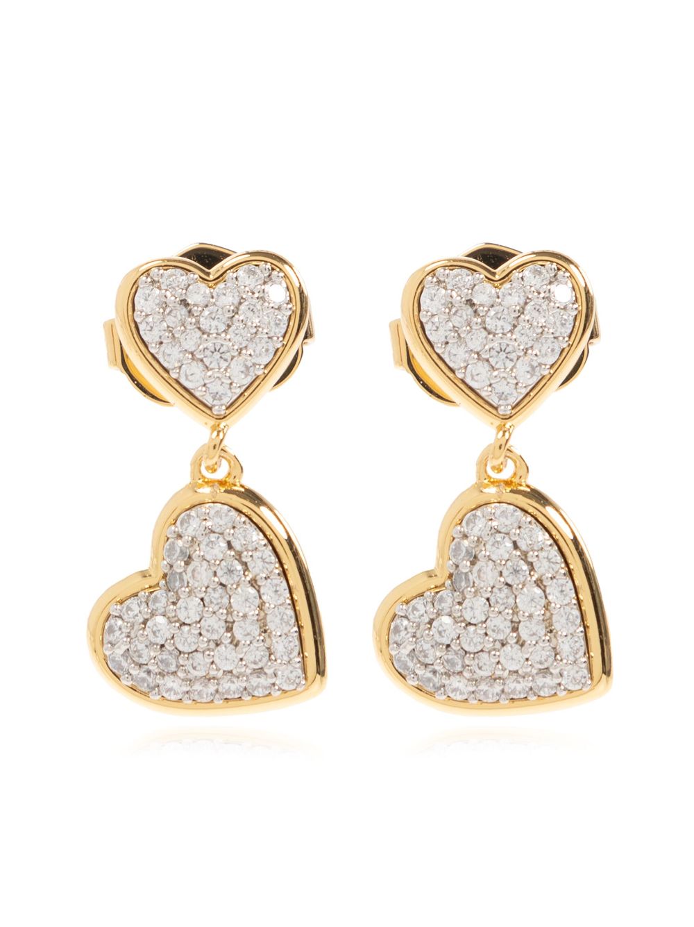 Heart You drop earrings - Gold