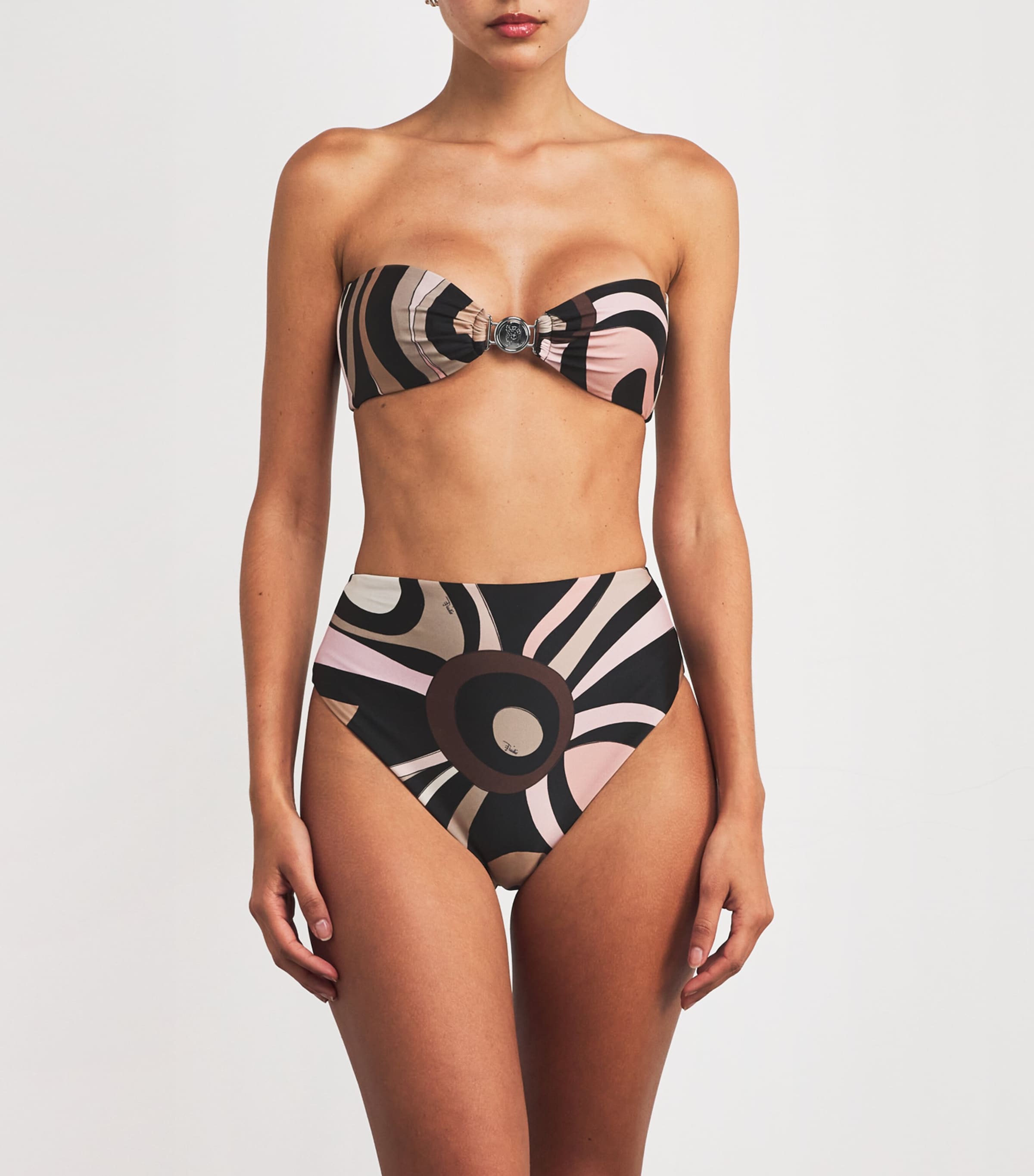 Pucci Marmo Print High-Rise Bikini Bottoms