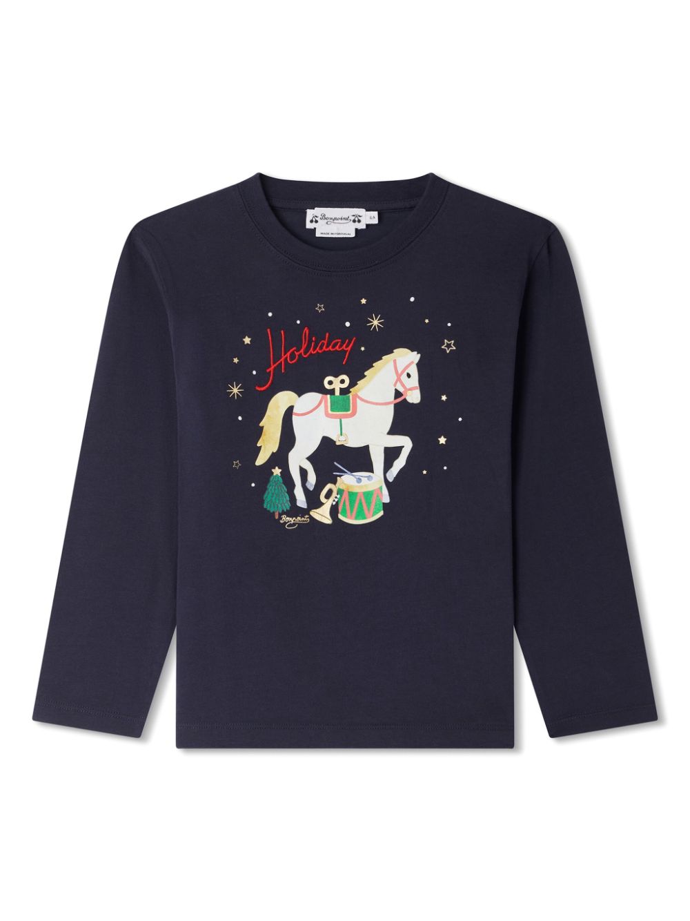 Tadda long-sleeve cotton T-shirt - Blue
