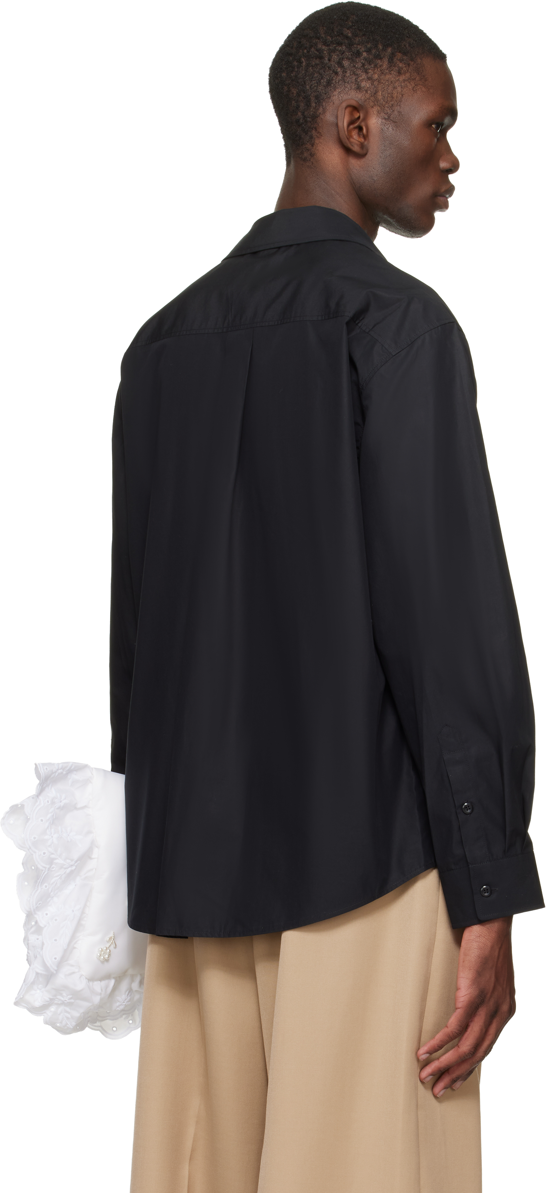 Black Embellished Classic Shirt