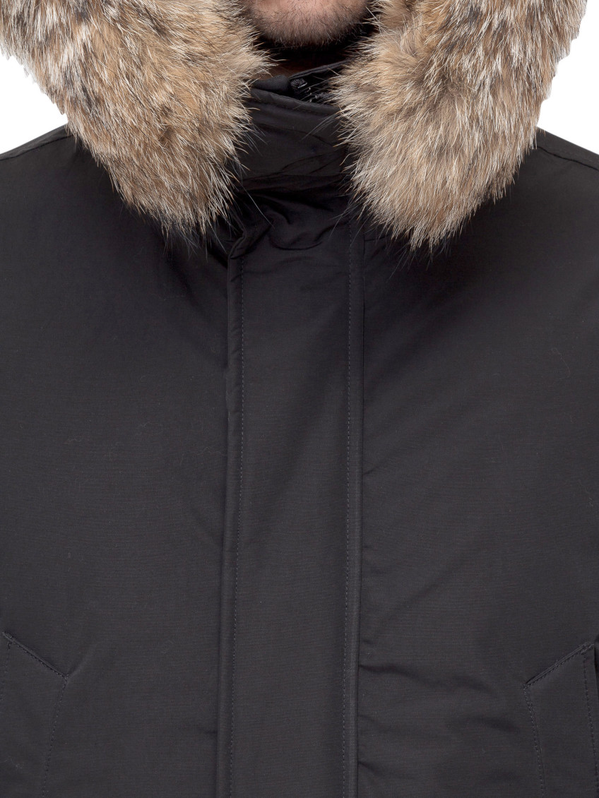 Black Solid Hood Jacket