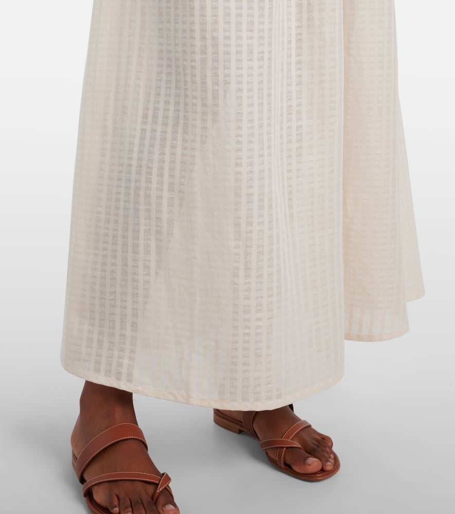 Rafaela cotton and linen maxi skirt