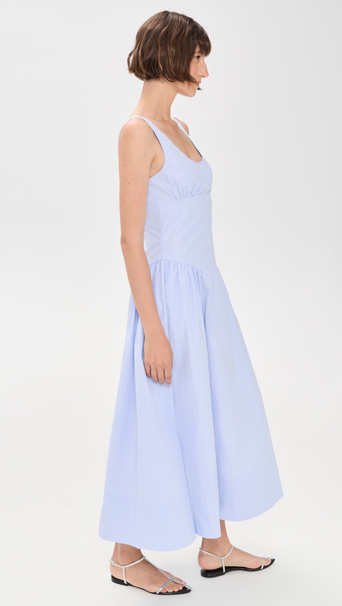 Kendall Dress in Tech Cotton Sky