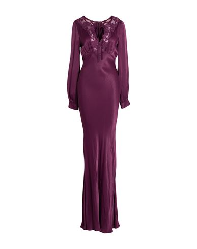 Woman Maxi dress Purple Size 10 Viscose
