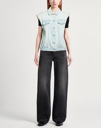 Woman Denim outerwear Blue Size S Cotton