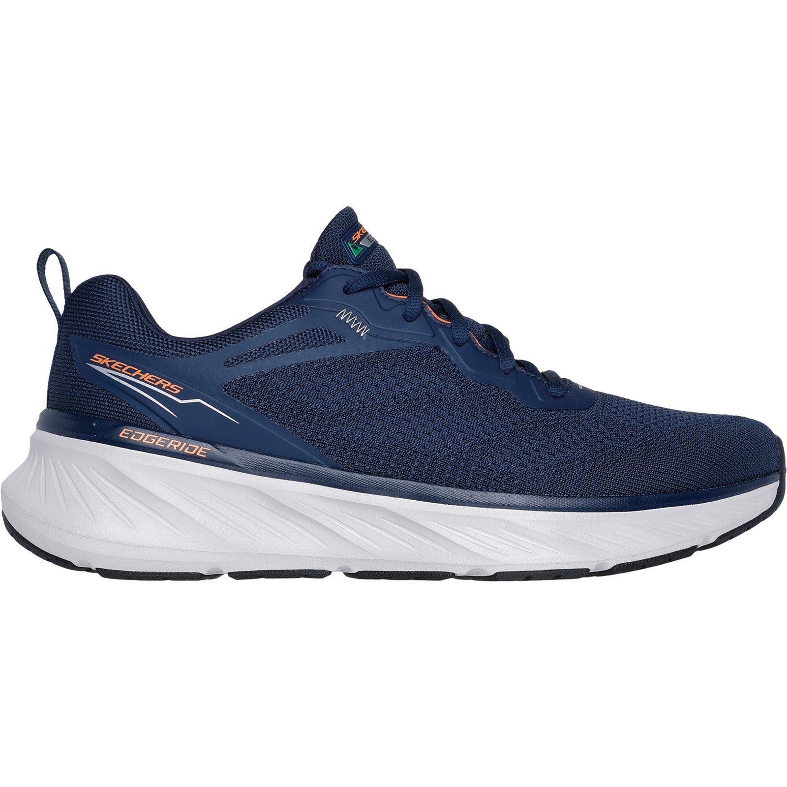 Skechers Mens Edgeride Exxo 232836-Nvor Navy/Orange Lace Up Shoe