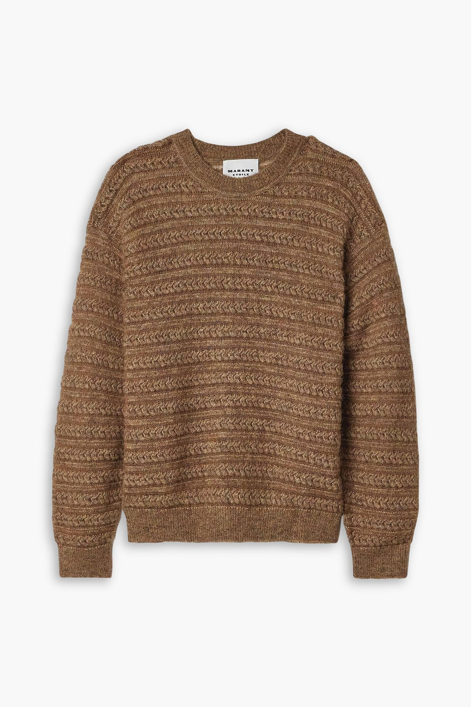 Mélange alpaca-blend sweater - Brown - FR 36