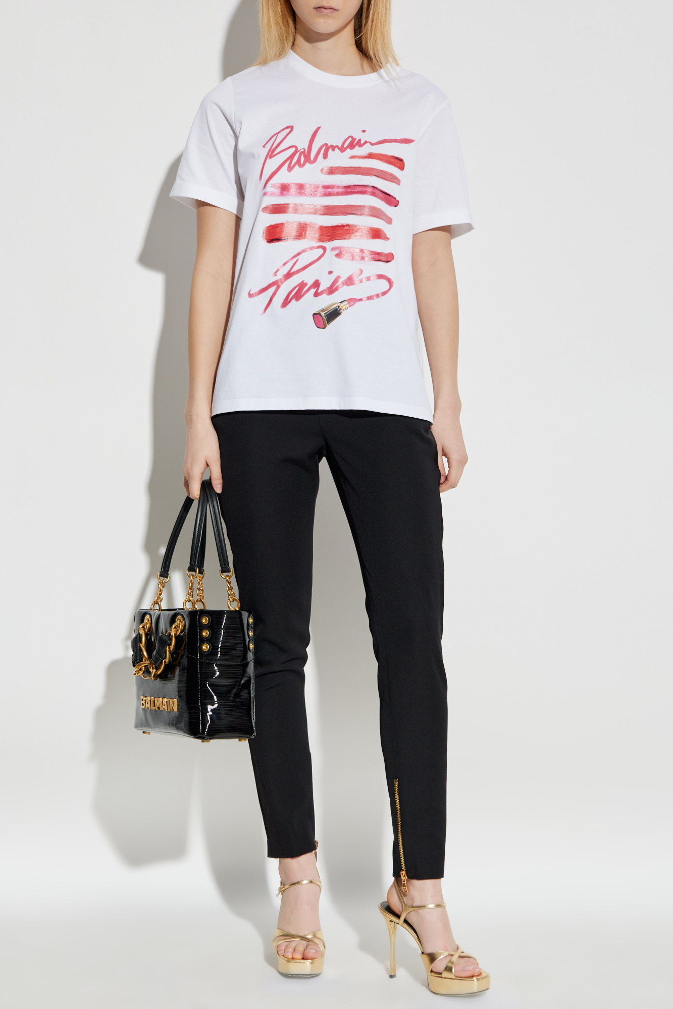 Balmain Trousers With Zippers At The Legs, Women's, Black